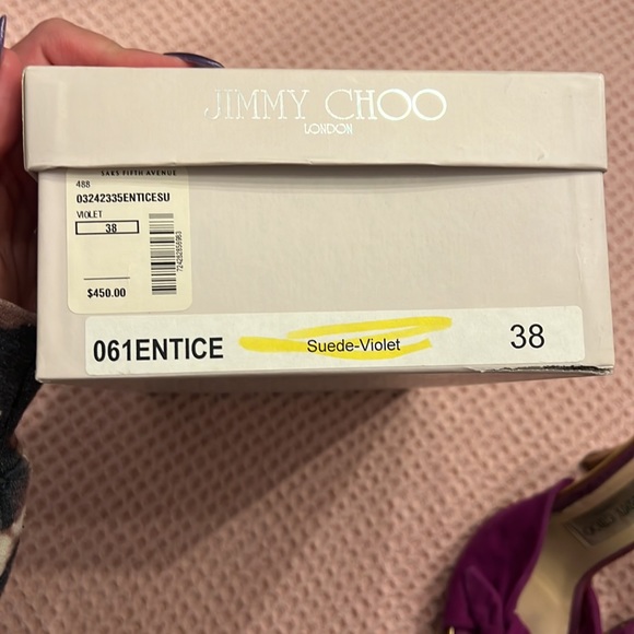 Jimmy Choo Purple and Wood Heels - Picture 10 of 10